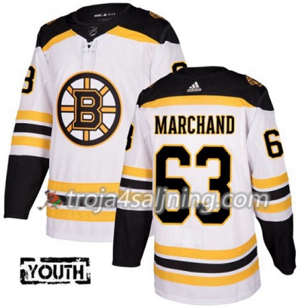 Boston Bruins tröja Brad Marchand 63 Vit 2017-2018 Adidas Authentic - NHL Tröjor Barn
